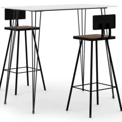 vidaXL 3-delige Barset wit