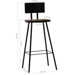 vidaXL 3-delige Barset wit