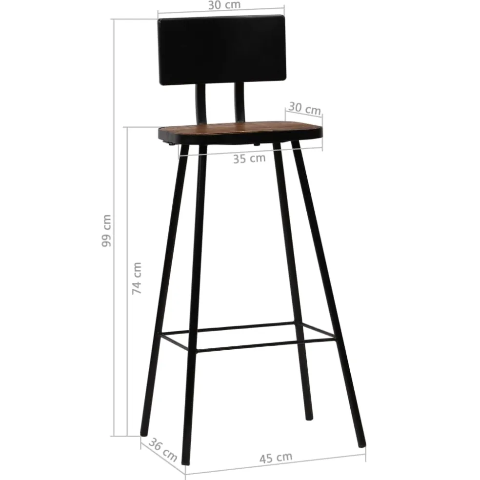 vidaXL 3-delige Barset wit
