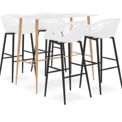 vidaXL 5-delige Barset wit