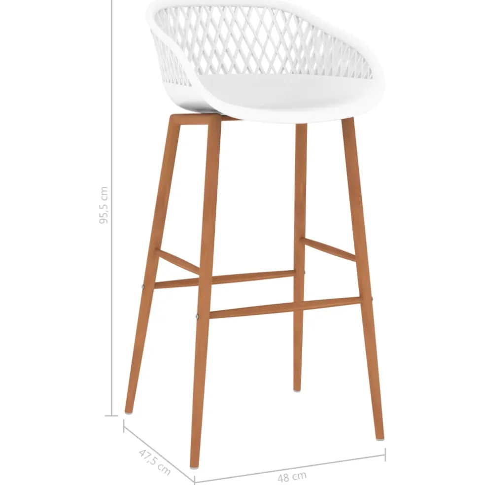 vidaXL 5-delige Barset wit