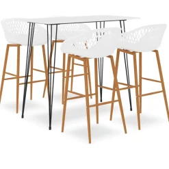 vidaXL 5-delige Barset wit
