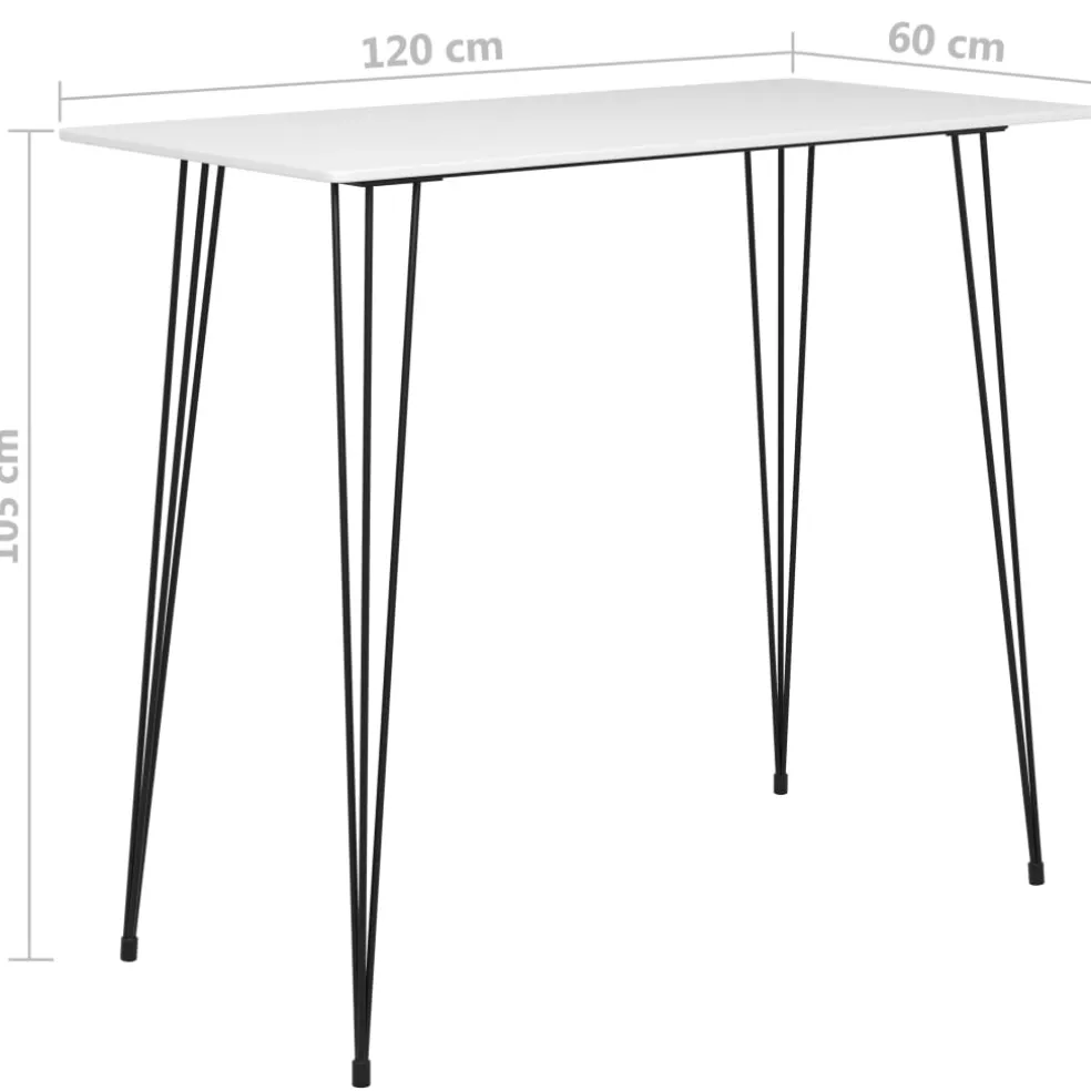 vidaXL 5-delige Barset wit