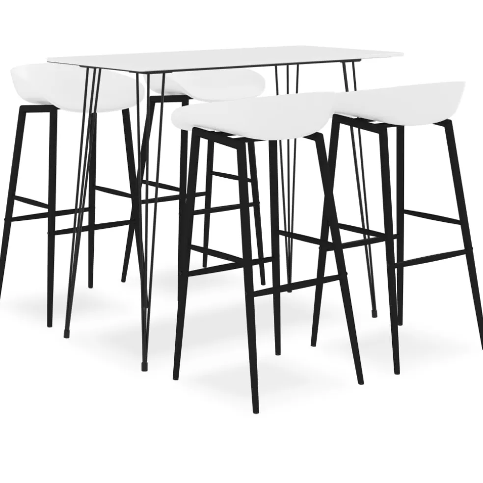 vidaXL 5-delige Barset wit