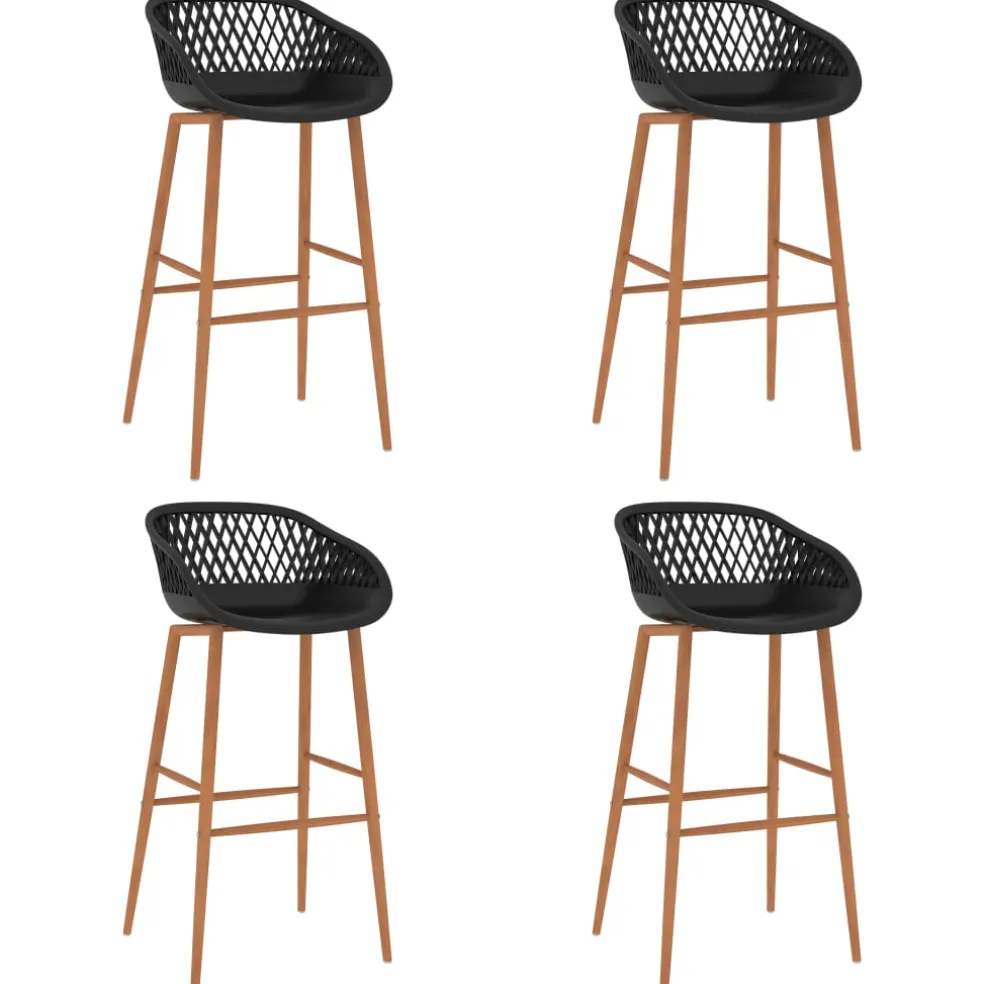 vidaXL 5-delige Barset wit en zwart