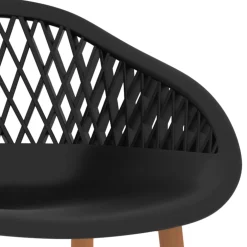 vidaXL 5-delige Barset wit en zwart