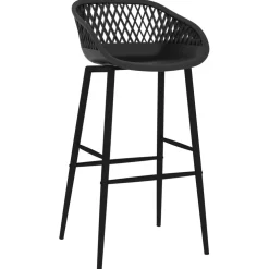 vidaXL 5-delige Barset wit en zwart