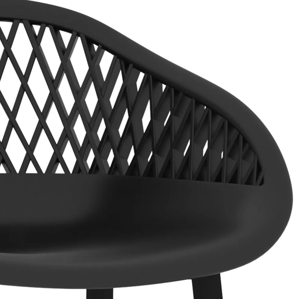 vidaXL 5-delige Barset wit en zwart
