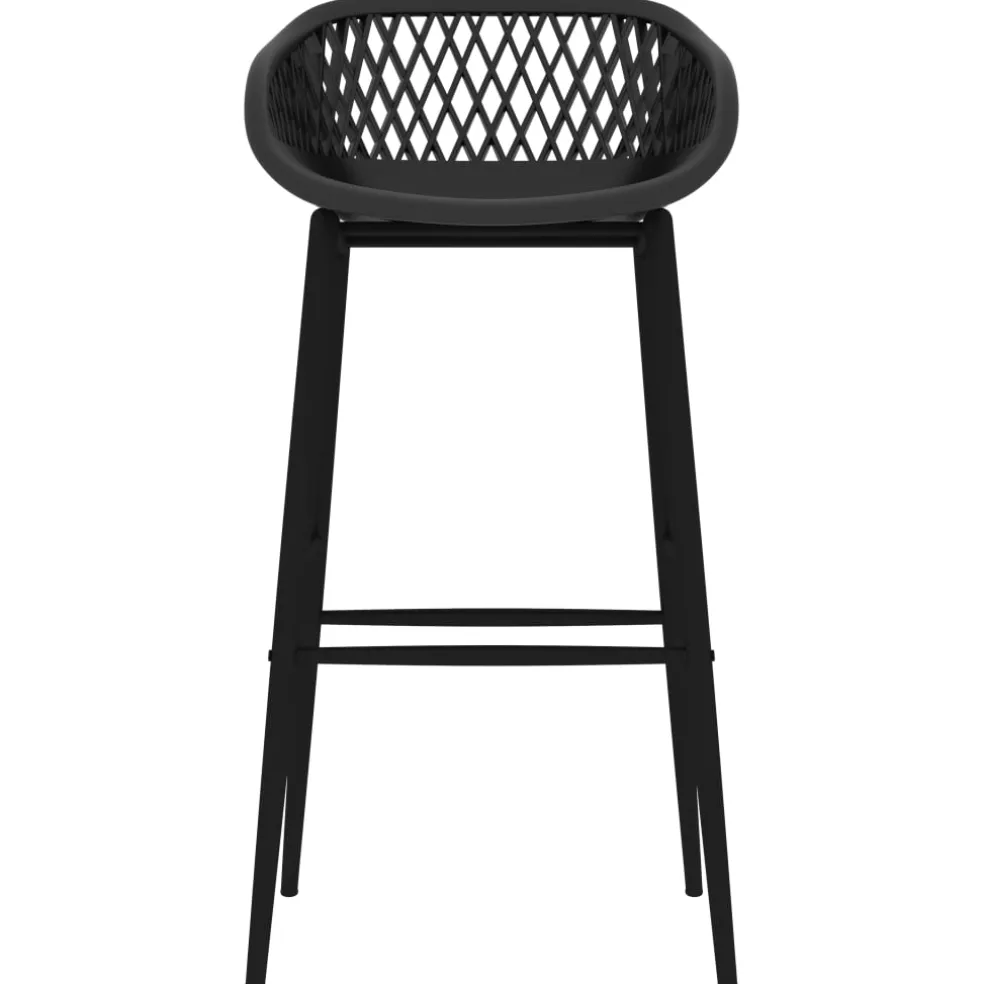 vidaXL 5-delige Barset wit en zwart