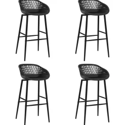 vidaXL 5-delige Barset wit en zwart