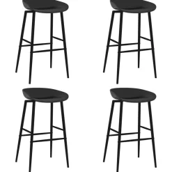 vidaXL 5-delige Barset wit en zwart