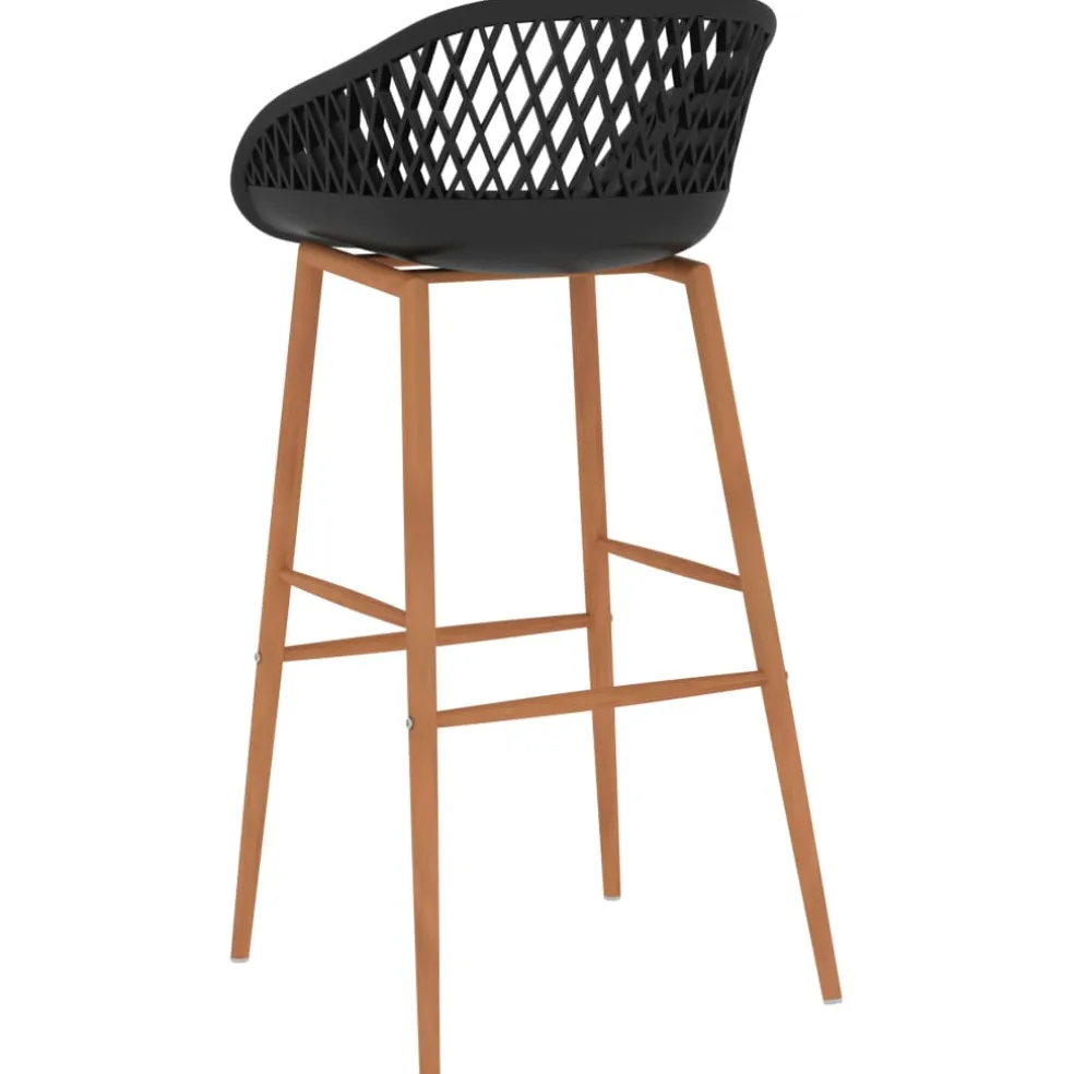 vidaXL 5-delige Barset wit en zwart