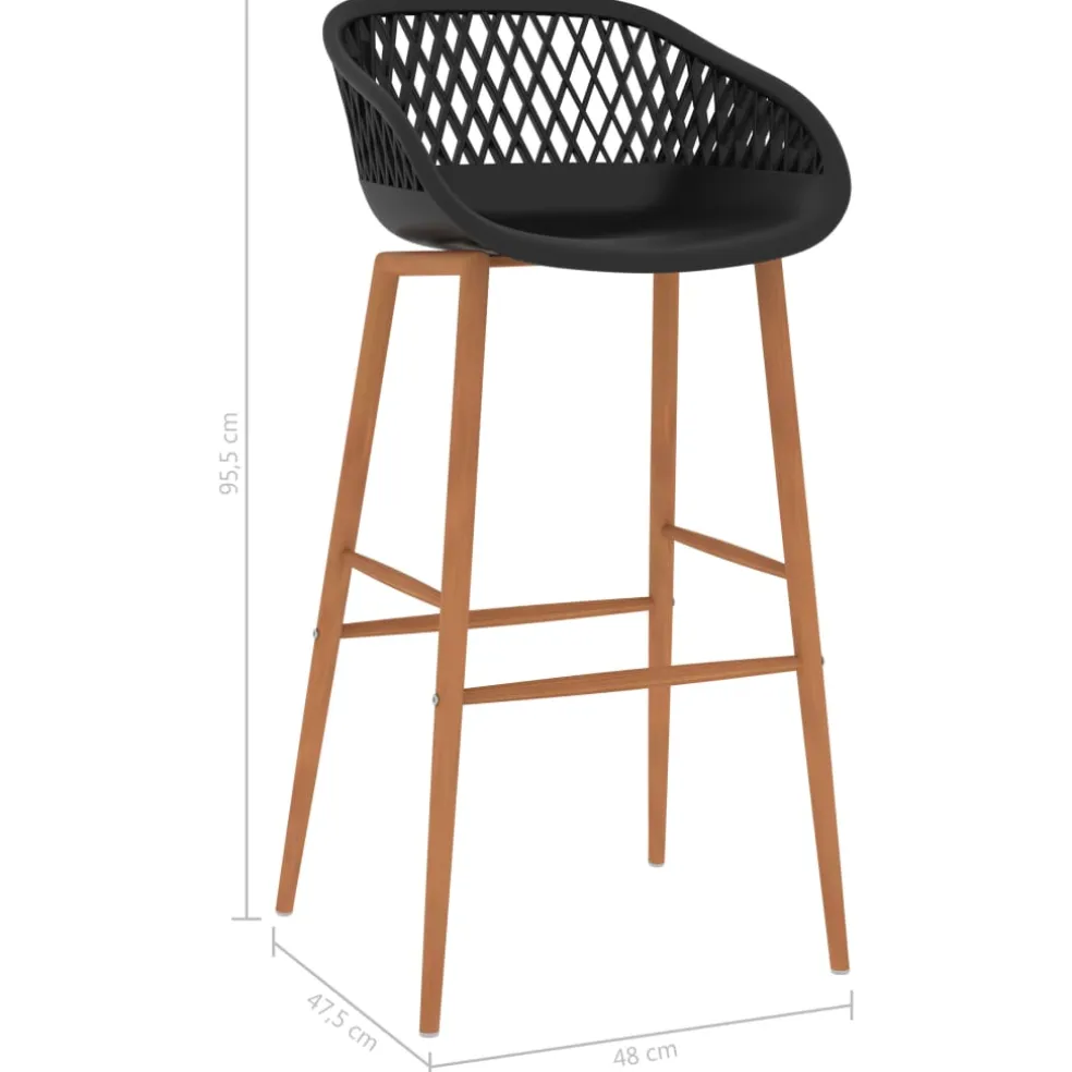 vidaXL 5-delige Barset wit en zwart