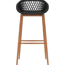vidaXL 5-delige Barset wit en zwart