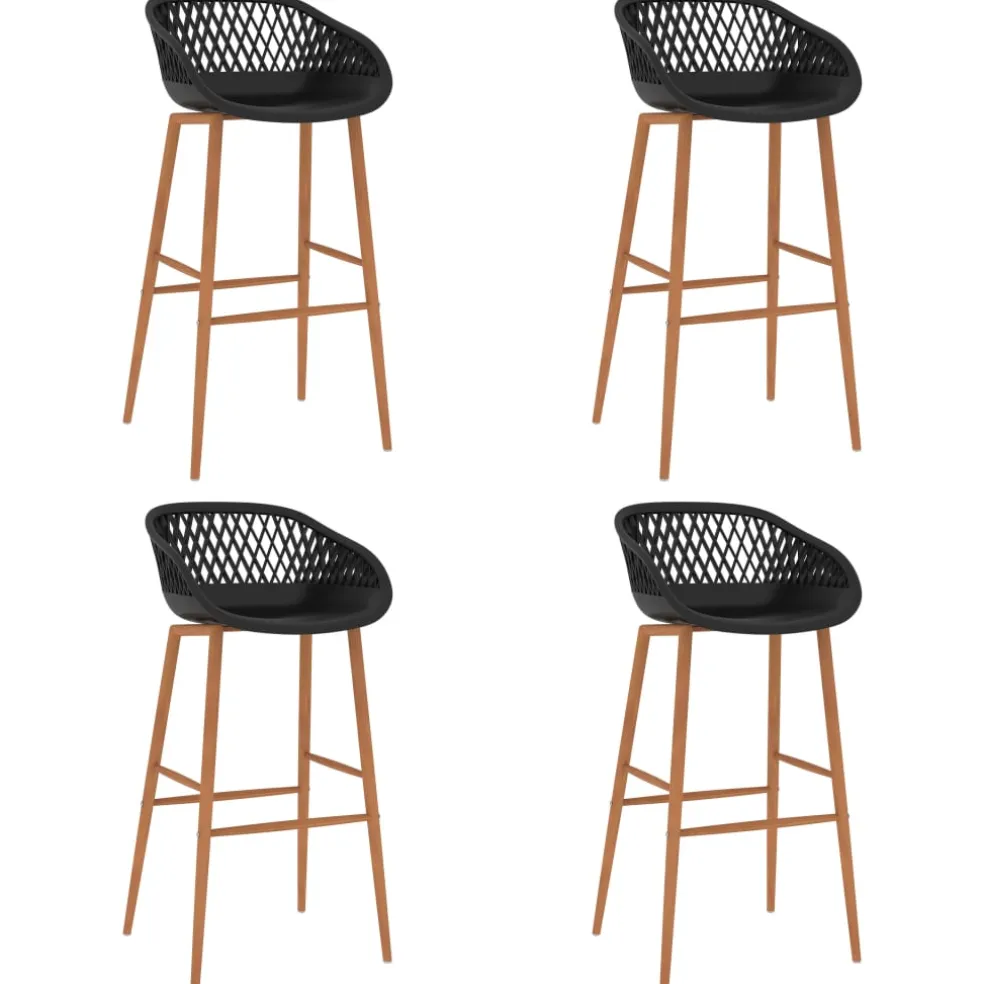 vidaXL 5-delige Barset wit en zwart