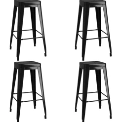 vidaXL 5-delige Barset zwart