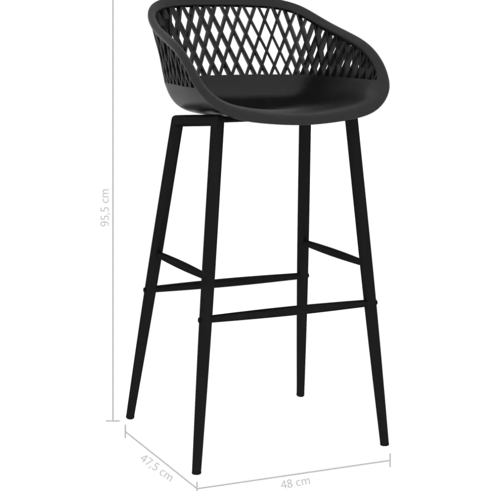 vidaXL 5-delige Barset zwart