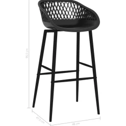 vidaXL 5-delige Barset zwart