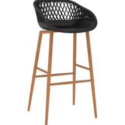 vidaXL 5-delige Barset zwart