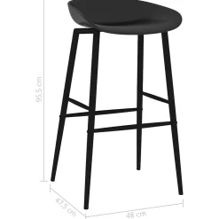 vidaXL 5-delige Barset zwart