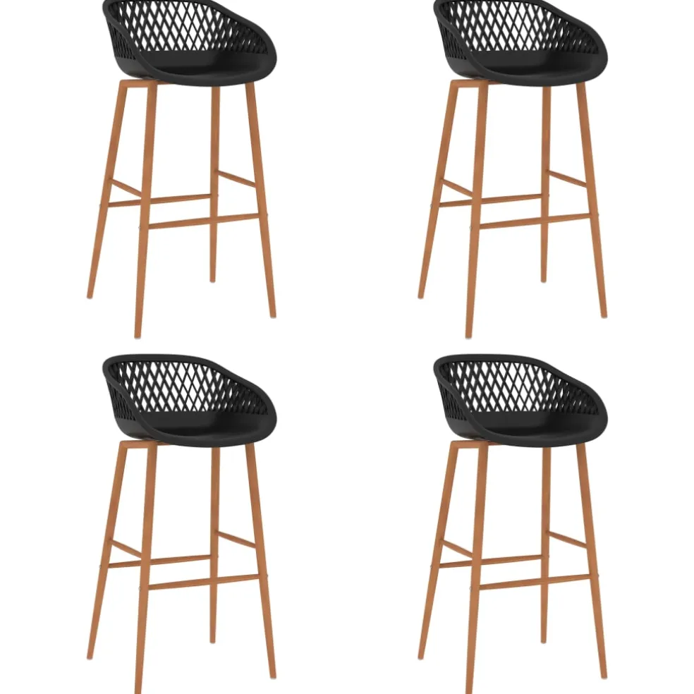 vidaXL 5-delige Barset zwart