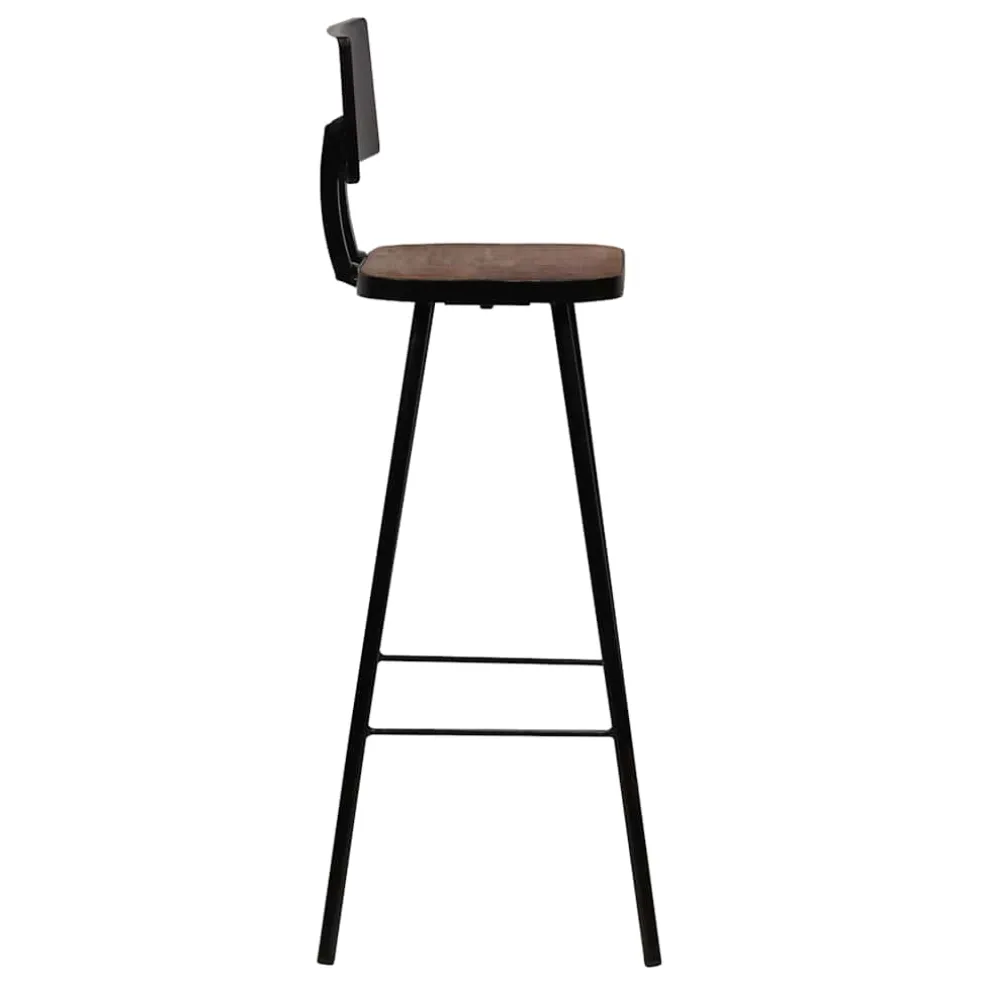 vidaXL 3-delige Barset zwart