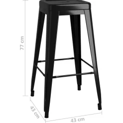 vidaXL 5-delige Barset zwart
