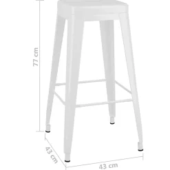 vidaXL 5-delige Barset zwart en wit