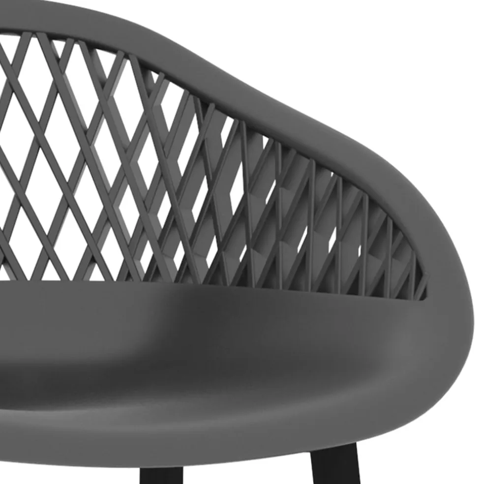 vidaXL 7-delige Barset zwart en grijs