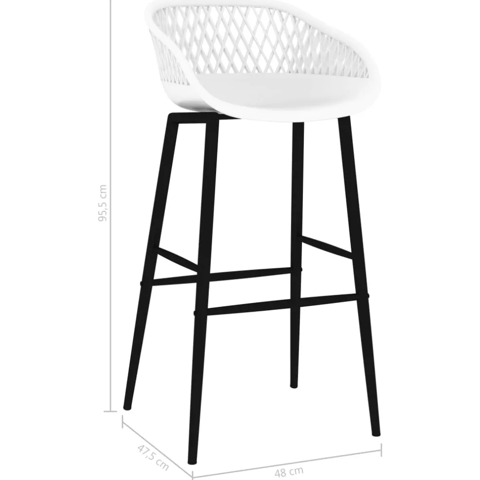 vidaXL 5-delige Barset zwart en wit