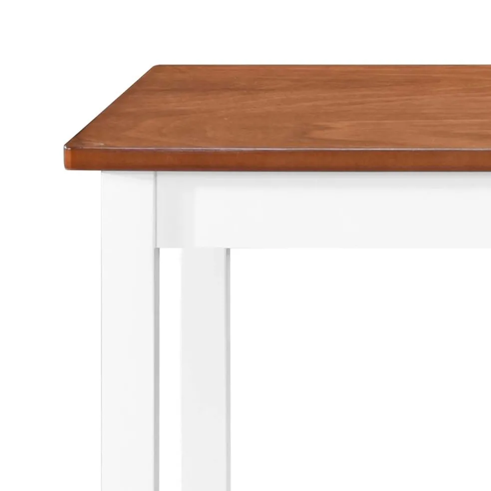 vidaXL 3-delige Bartafel en -krukkenset massief hout