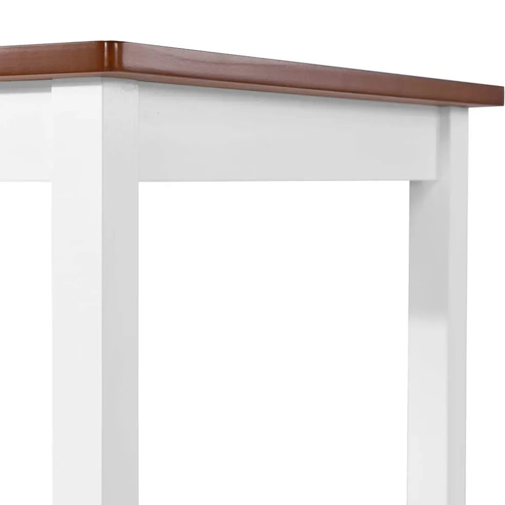 vidaXL 3-delige Bartafel en -krukkenset massief hout