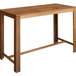 vidaXL 7-delige Bartafel en -stoelenset massief acaciahout