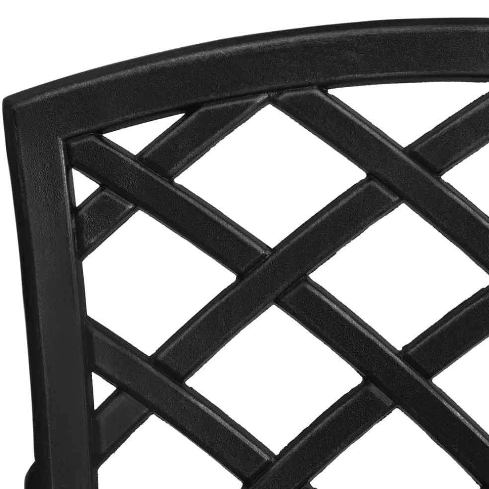 vidaXL 3-delige Bistroset gietaluminium zwart