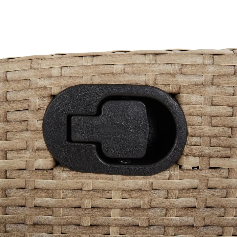 vidaXL 3-delige Bistroset met kussens poly rattan gemengd beige