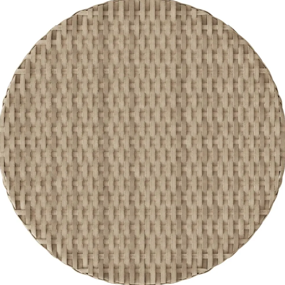vidaXL 3-delige Bistroset met kussens poly rattan gemengd beige