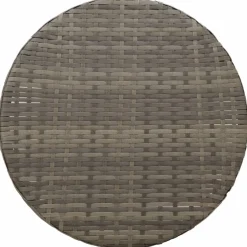 vidaXL 3-delige Bistroset met kussens poly rattan grijs