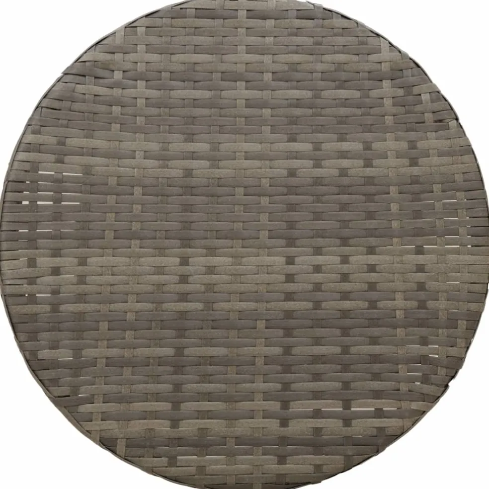 vidaXL 3-delige Bistroset met kussens poly rattan grijs