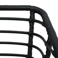 vidaXL 3-delige Bistroset poly rattan zwart