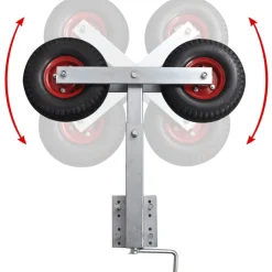 vidaXL 2-delige Boegsteunenset voor bootaanhanger 59-84 cm