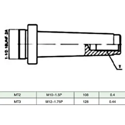 vidaXL 15-delige Boorgereedschapsset met MT3-F1-12 boorkop 50 mm