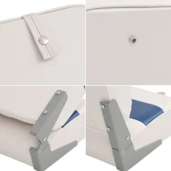 vidaXL 2-delige Bootstoelenset met hoge rugleuning inklapbaar