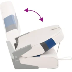 vidaXL 2-delige Bootstoelenset met hoge rugleuning inklapbaar