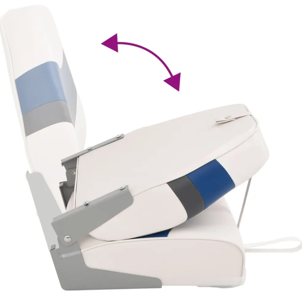 vidaXL 2-delige Bootstoelenset met hoge rugleuning inklapbaar