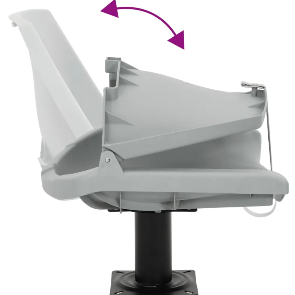 vidaXL 2-delige Bootstoelenset inklapbaar 48x51x41 cm grijs