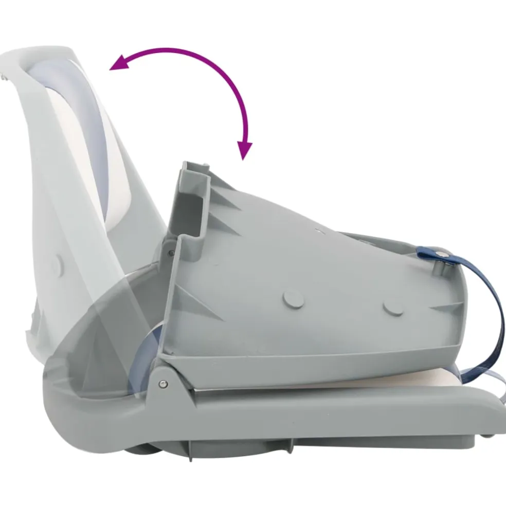 vidaXL 2-delige Bootstoelenset met blauw-witte kussens inklapbaar