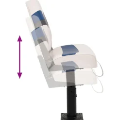 vidaXL 2-delige Bootstoelenset met hoge rugleuning inklapbaar