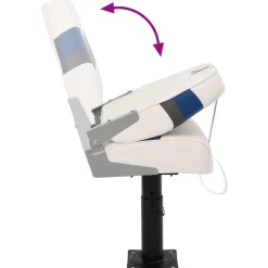 vidaXL 2-delige Bootstoelenset met hoge rugleuning inklapbaar