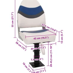 vidaXL 2-delige Bootstoelenset met hoge rugleuning inklapbaar