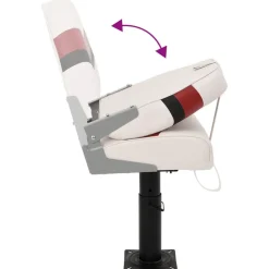 vidaXL 2-delige Bootstoelenset met hoge rugleuning inklapbaar